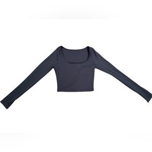 ALO Yoga Ribbed Top in Charcoal